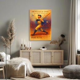 Babe Ruth Vintage Baseball Sports Poster