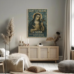 Saint Catherine of Siena Heritage Religious Art Poster