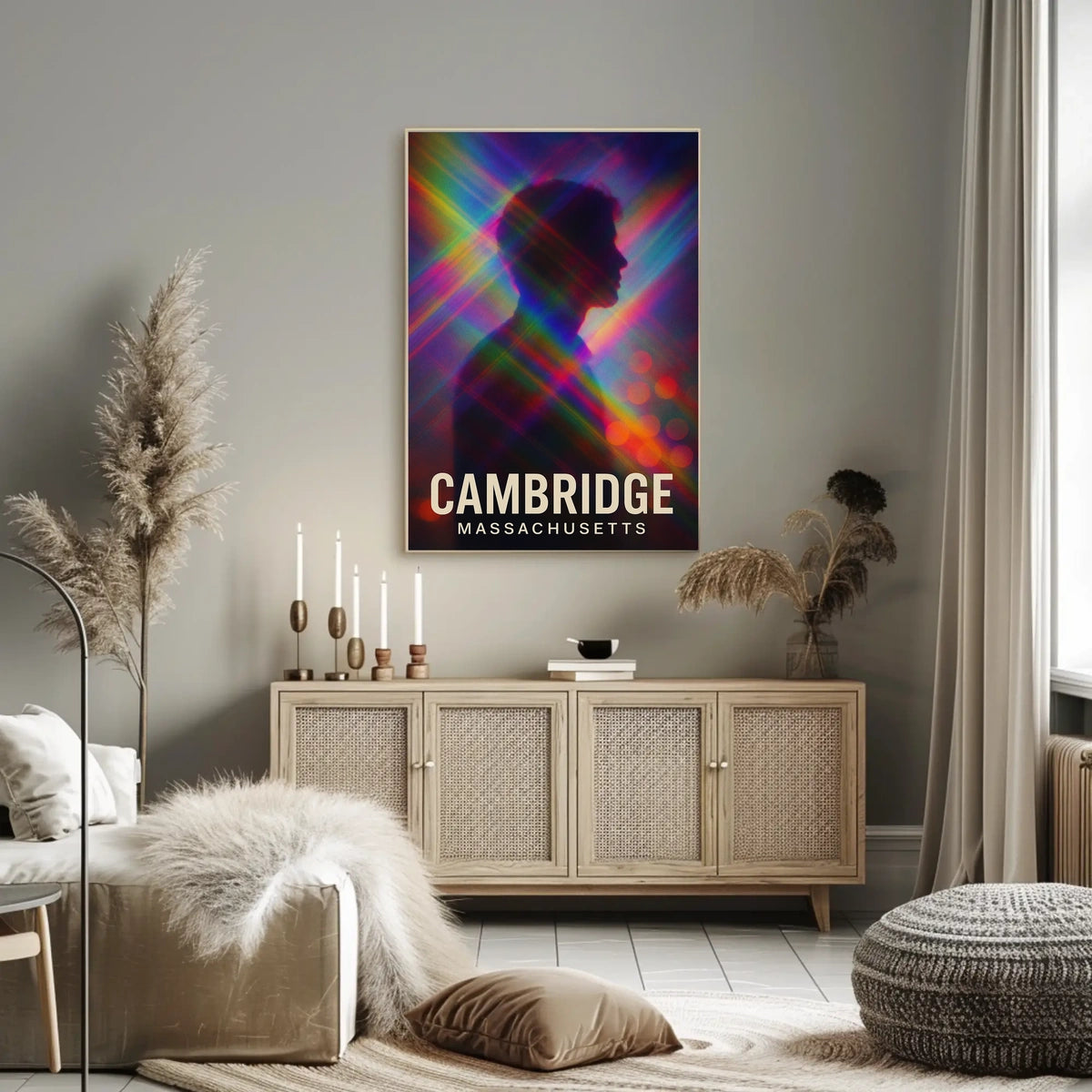 Cambridge Massachusetts Wanderlust Travel Minimalist Poster