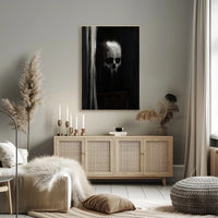 Haunting Textured Skull Dark Abstract Artistic Poster PosterGoat