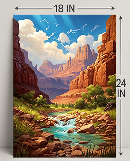 Majestic Canyon Landscape Poster