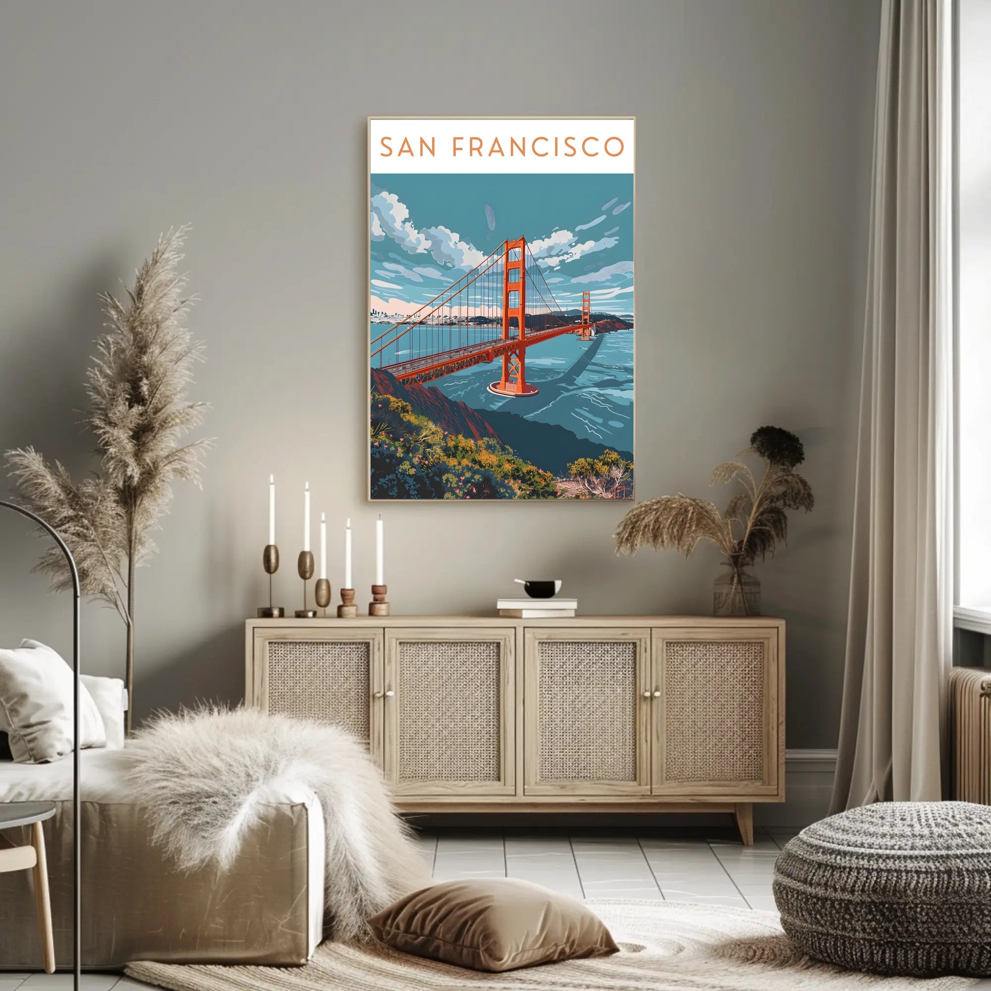 Golden Gate Bridge in San Francisco Travel Poster