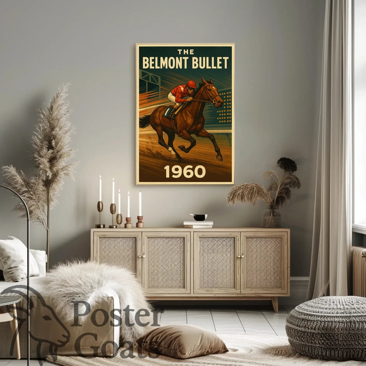 Belmont Bullet Vintage Sports Racing Poster