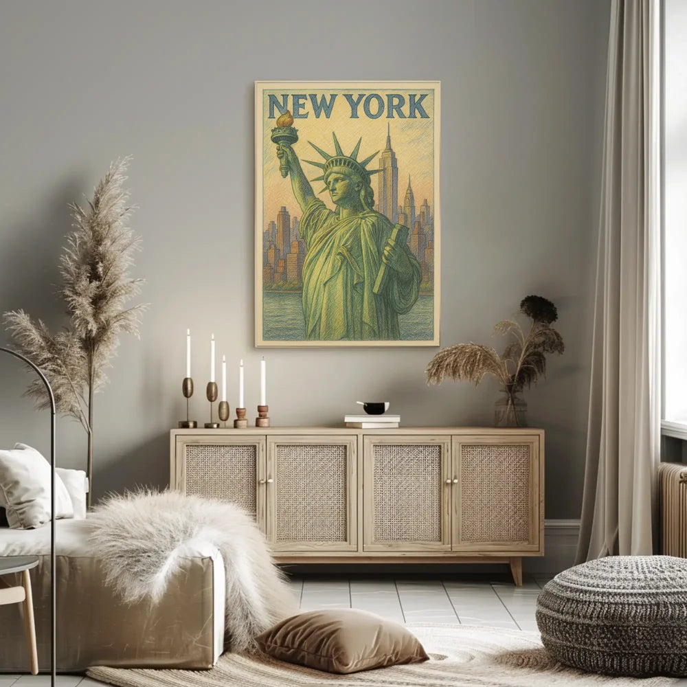 New York Poster Art Premium Museum Print For Living Rooms