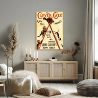 The Clever Cats Vintage Performance Animal Poster