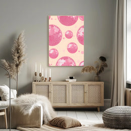 Pink Disco Balls Pop Culture Poster PosterGoat