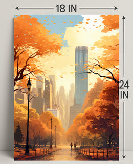 Autumn In The City Poster PosterGoat