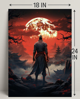Warrior Under The Blood Moon Poster