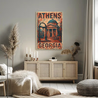 Athens, Georgia Architectural Tribute Poster