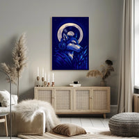 Moonlit Music Wolf Poster