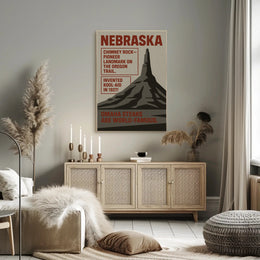 Nebraska Highlights Wall Art Print Decor PosterGoat