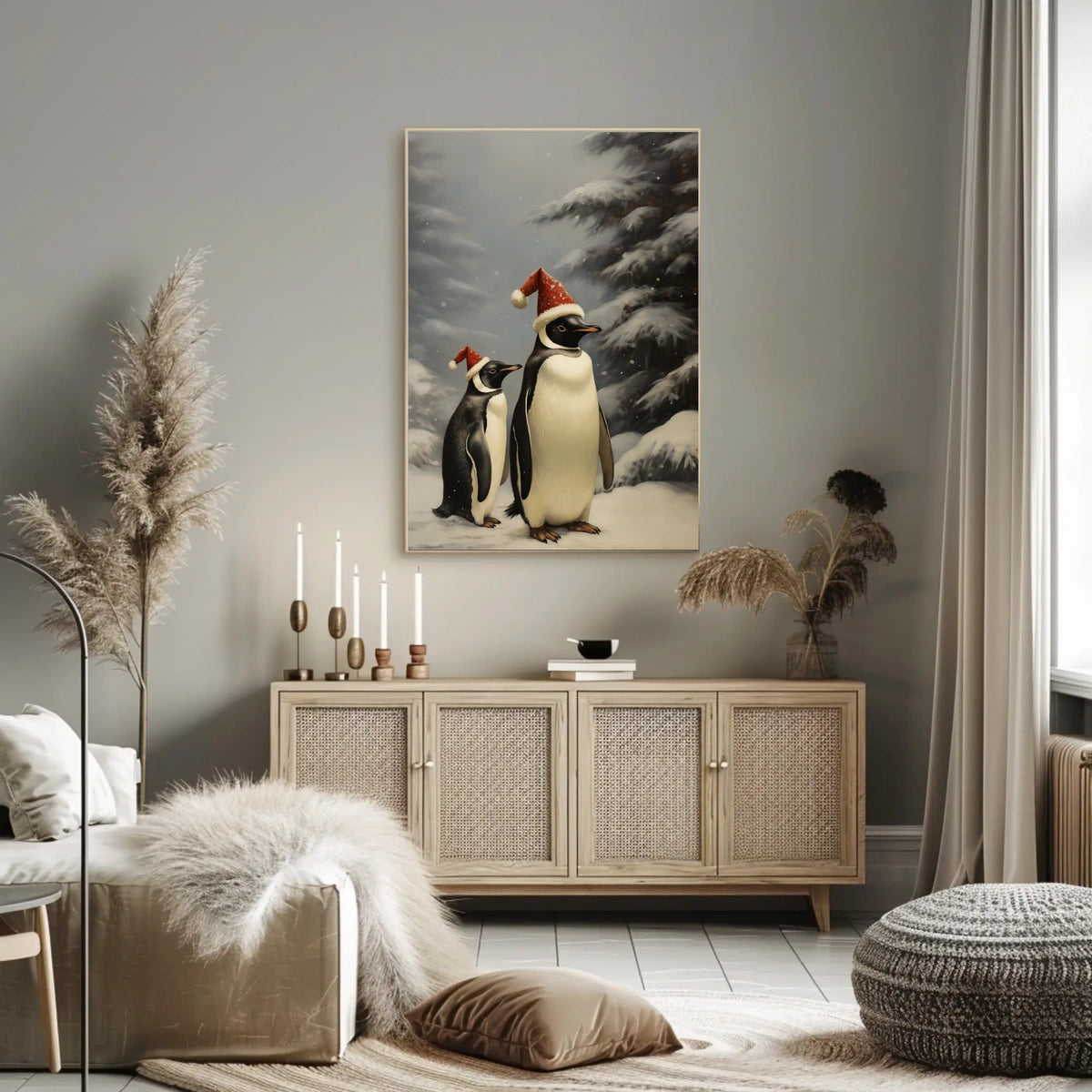 Festive Penguins In Winter Wonderland Poster