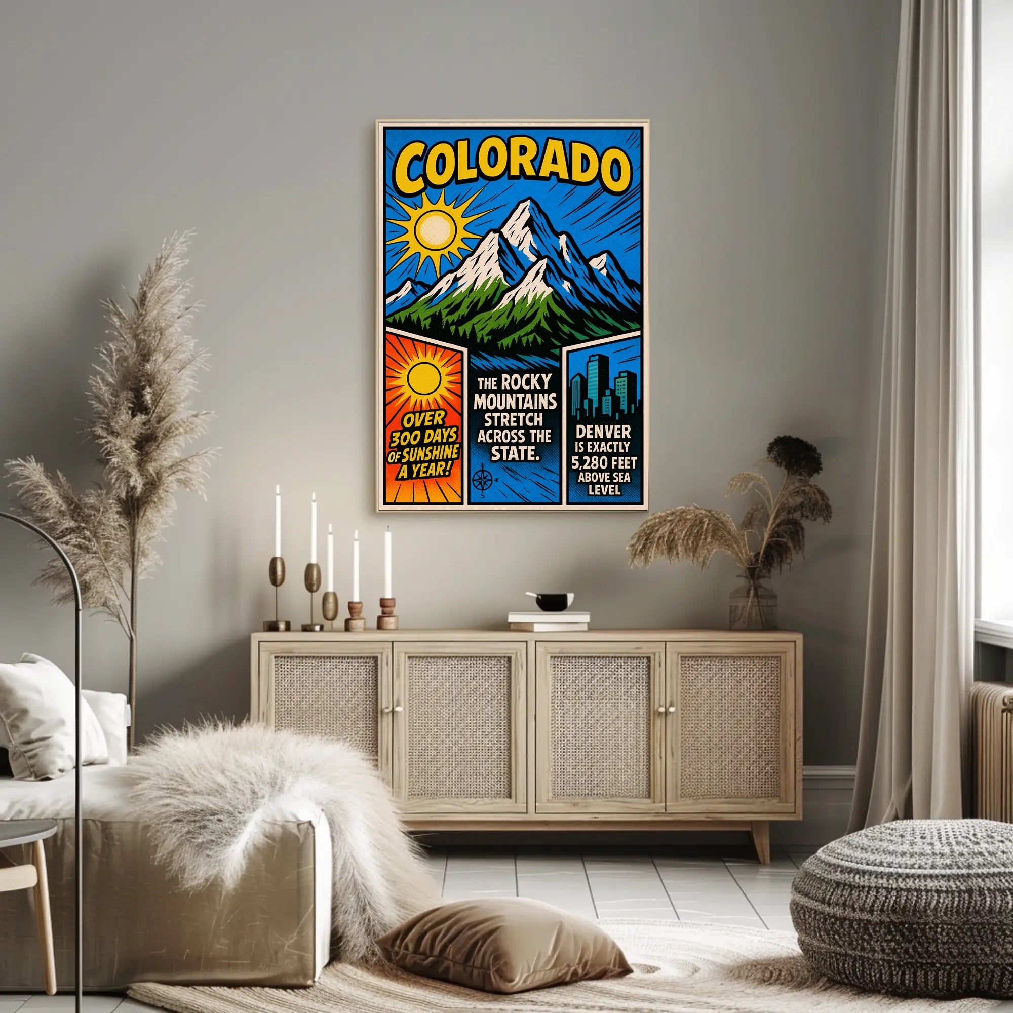 Colorado Mile High City Poster