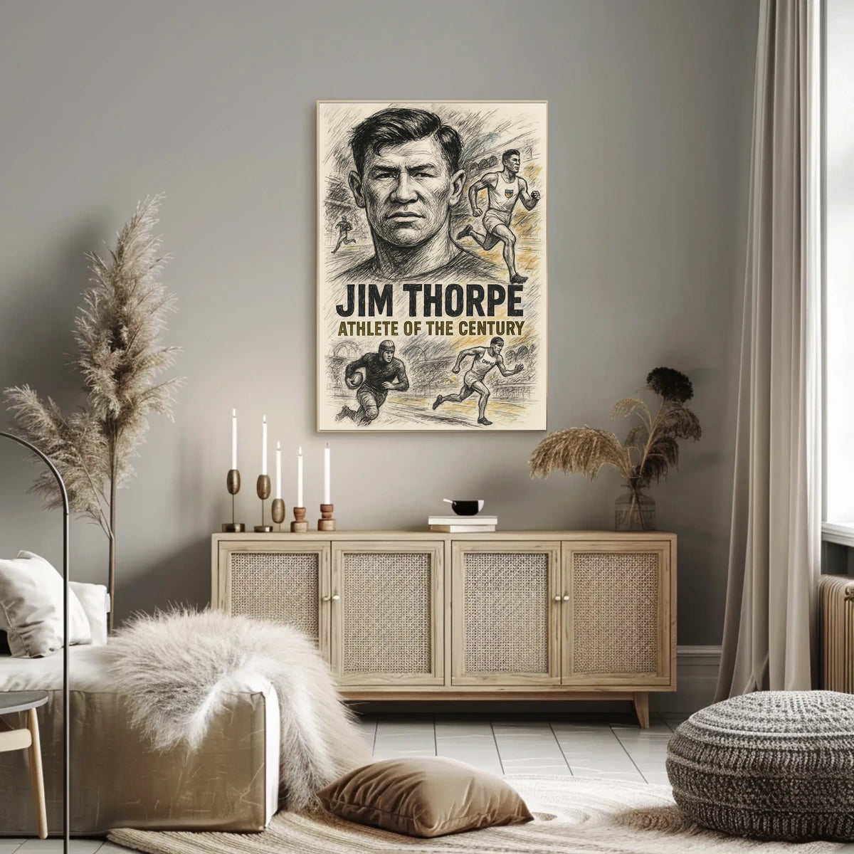 Jim Thorpe Legendary Athlete Poster