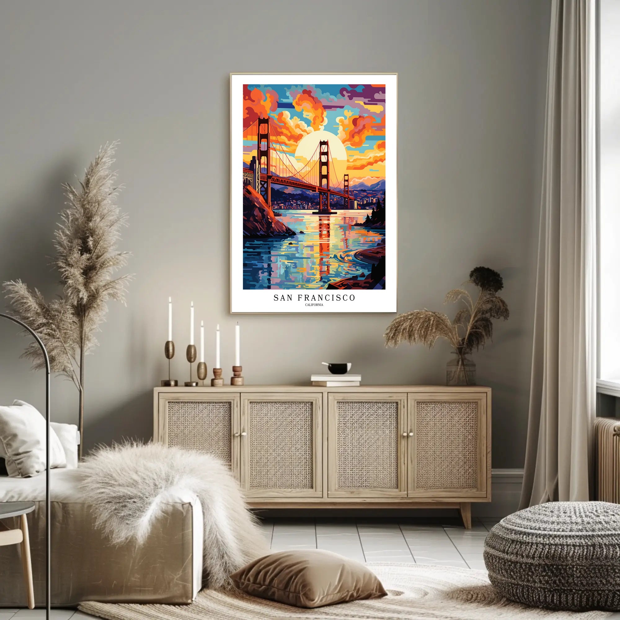 San Francisco Sunset Poster PosterGoat