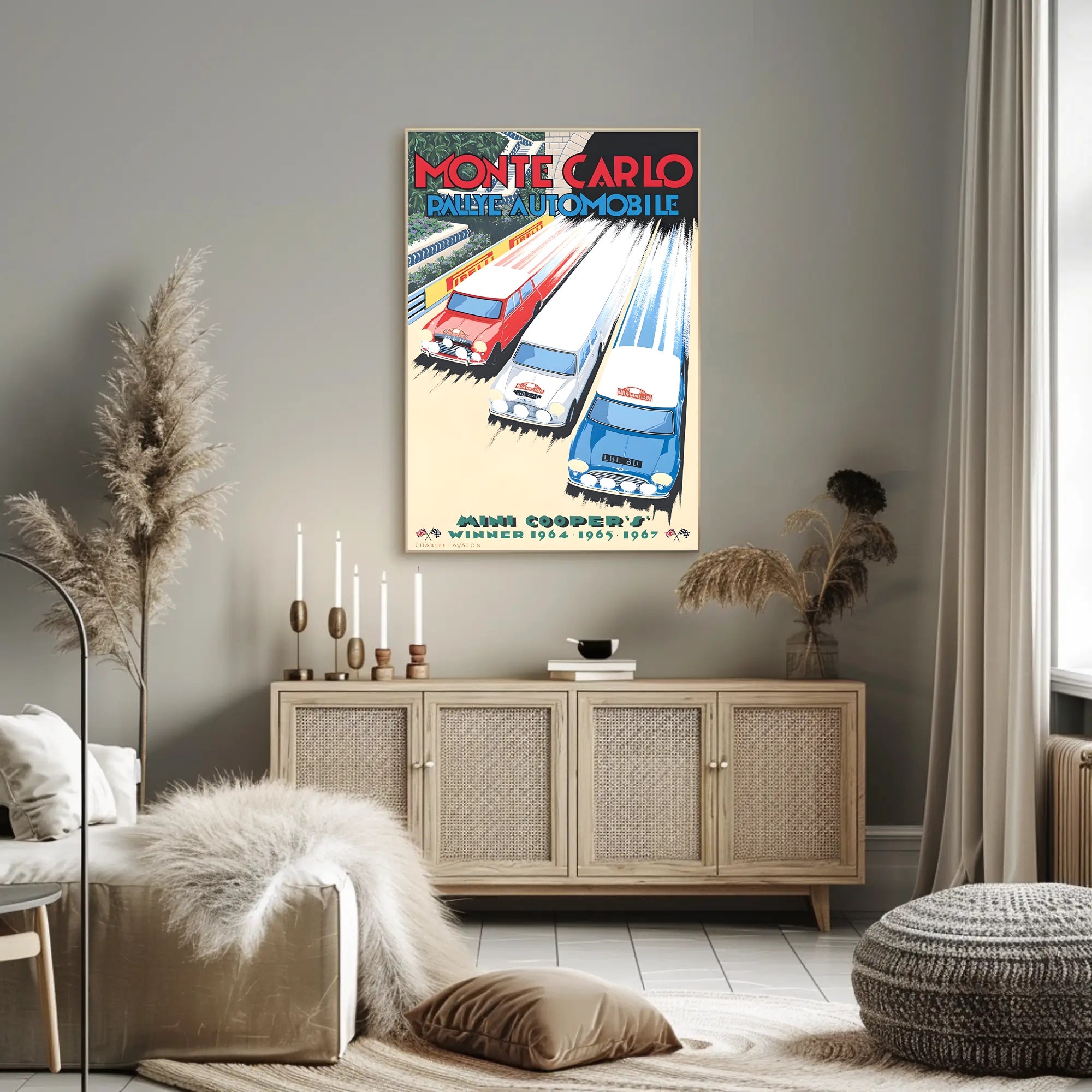 Monte Carlo Rallye Automobile Poster
