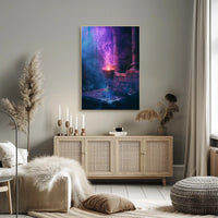 Mystical Chalice in Enchanted Stone Chamber Poster PosterGoat