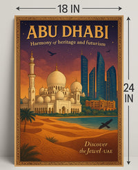 Abu Dhabi Cultural Harmony Travel Poster