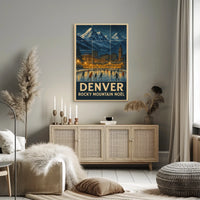 Denver Rocky Mountain Noël Poster