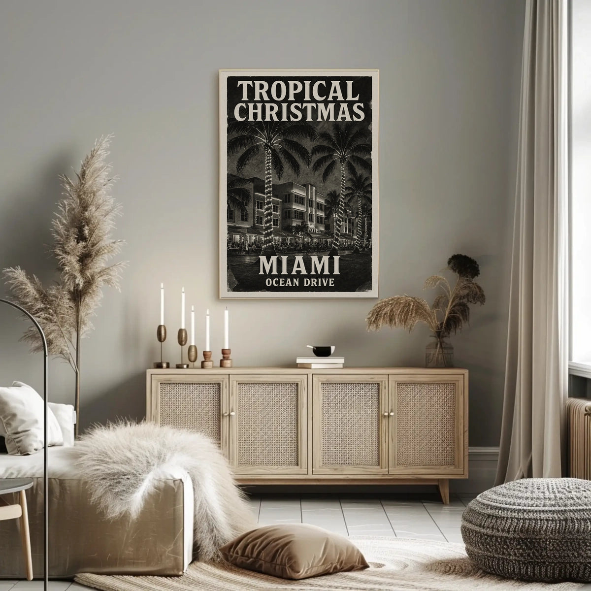 Tropical Christmas in Miami Poster