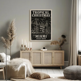 Tropical Christmas in Miami Poster