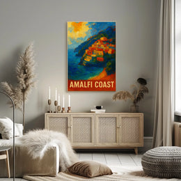 Amalfi Coast Poster Wall Art For Coastal Decor Gift
