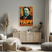 William Howard Taft 27th President of the United States Street Art Mashup Poster