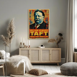 William Howard Taft 27th President of the United States Street Art Mashup Poster