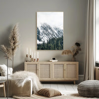 Serene Winter Landscape Photorealistic National Park Poster