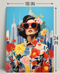 Floral Fusion In The City Poster