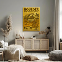 Boulder Rocky Mountain Sparkle Poster