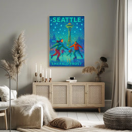 Seattle Emerald Frost Poster