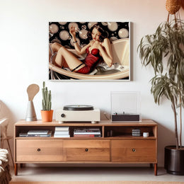 Glamorous Art Deco Woman in Bathtub Poster
