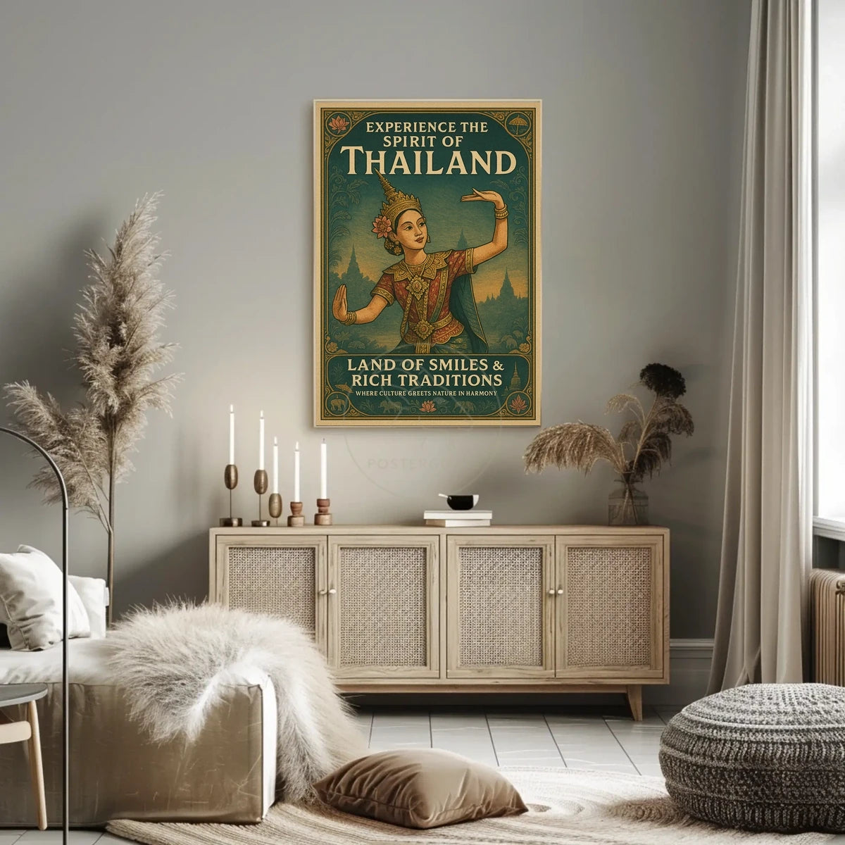 Thailand's Cultural Richness Illustrated Cultural or Heritage Poster
