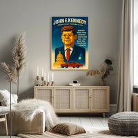 JFK Vintage Patriotic Art Print Historical or Presidential Poster