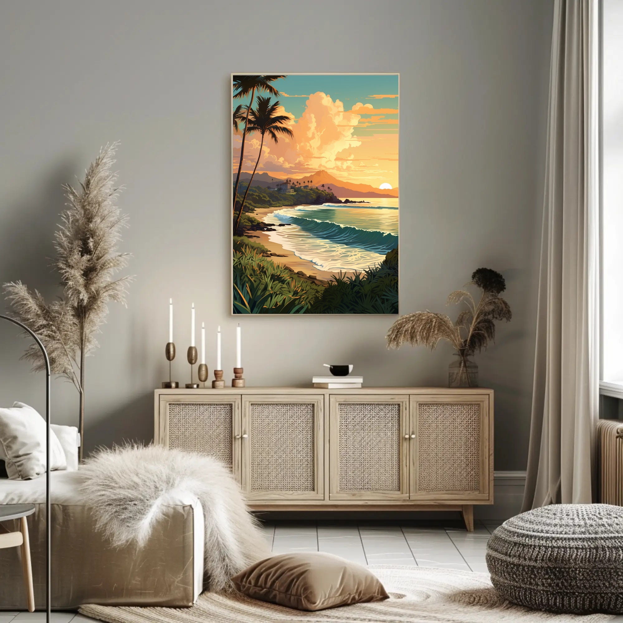 Tropical Sunset Serenity Poster