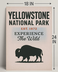 Yellowstone National Park Experience the Wild Poster PosterGoat