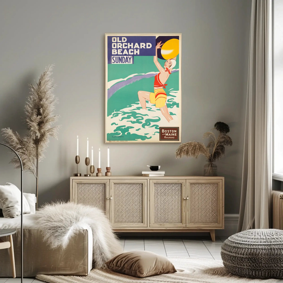 Old Orchard Beach Boston And Maine Poster