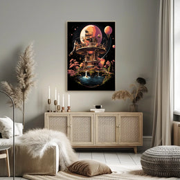 Futuristic Oasis Poster