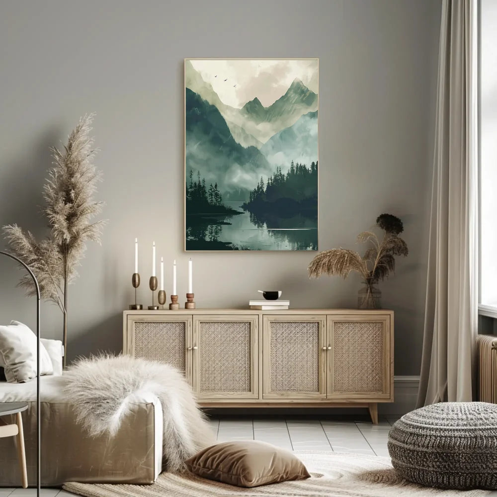 Abstract Minimalist Geometric Shapes Art Poster