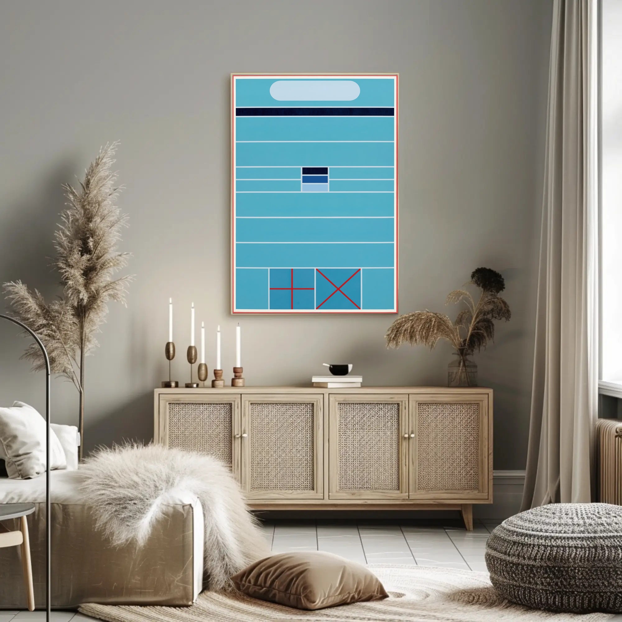 Abstract Geometric Composition Minimalist Poster
