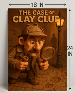 The Case of Clay Clue Art Print Decor PosterGoat