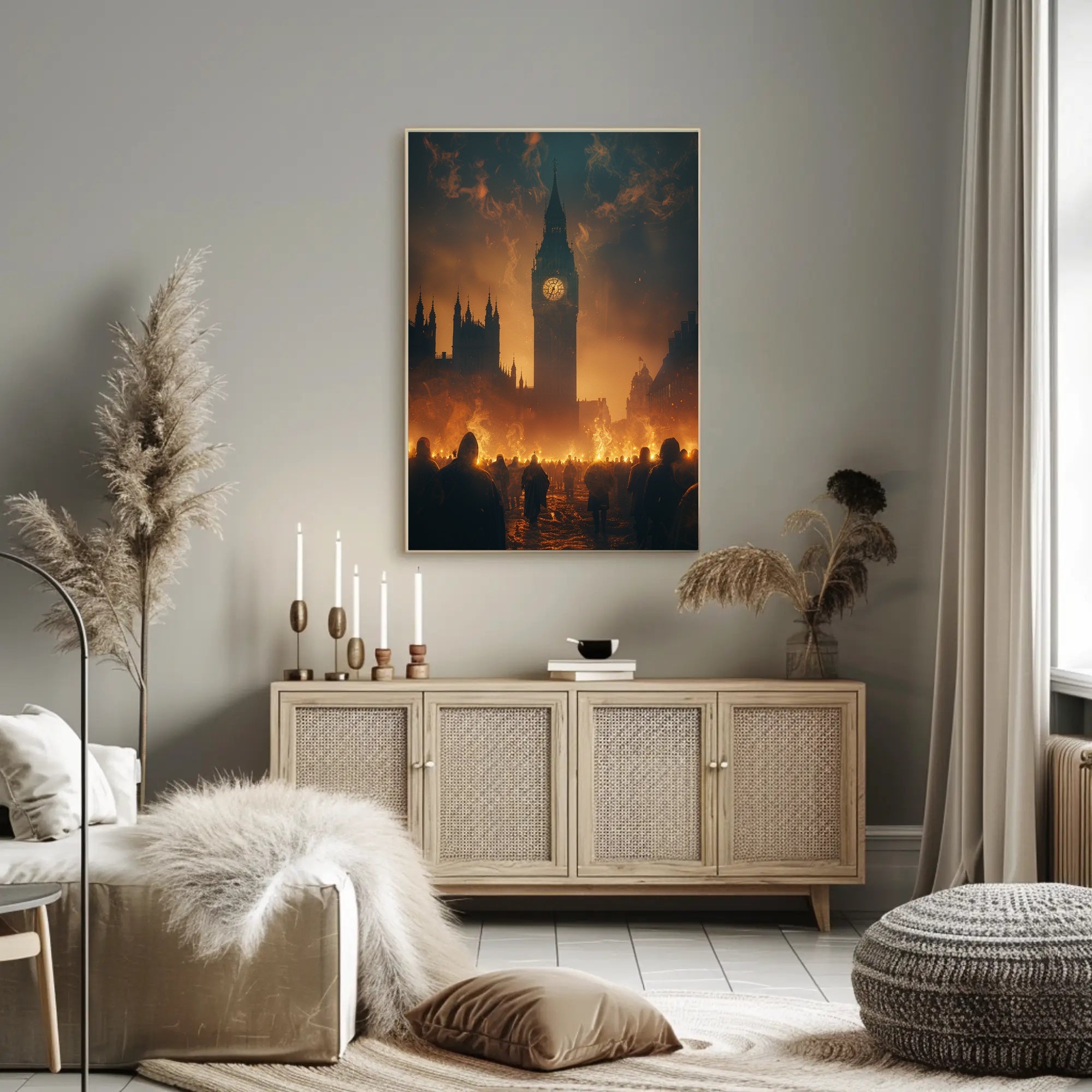 Dystopian Sunset: Post-Apocalyptic Urban Art Poster PosterGoat
