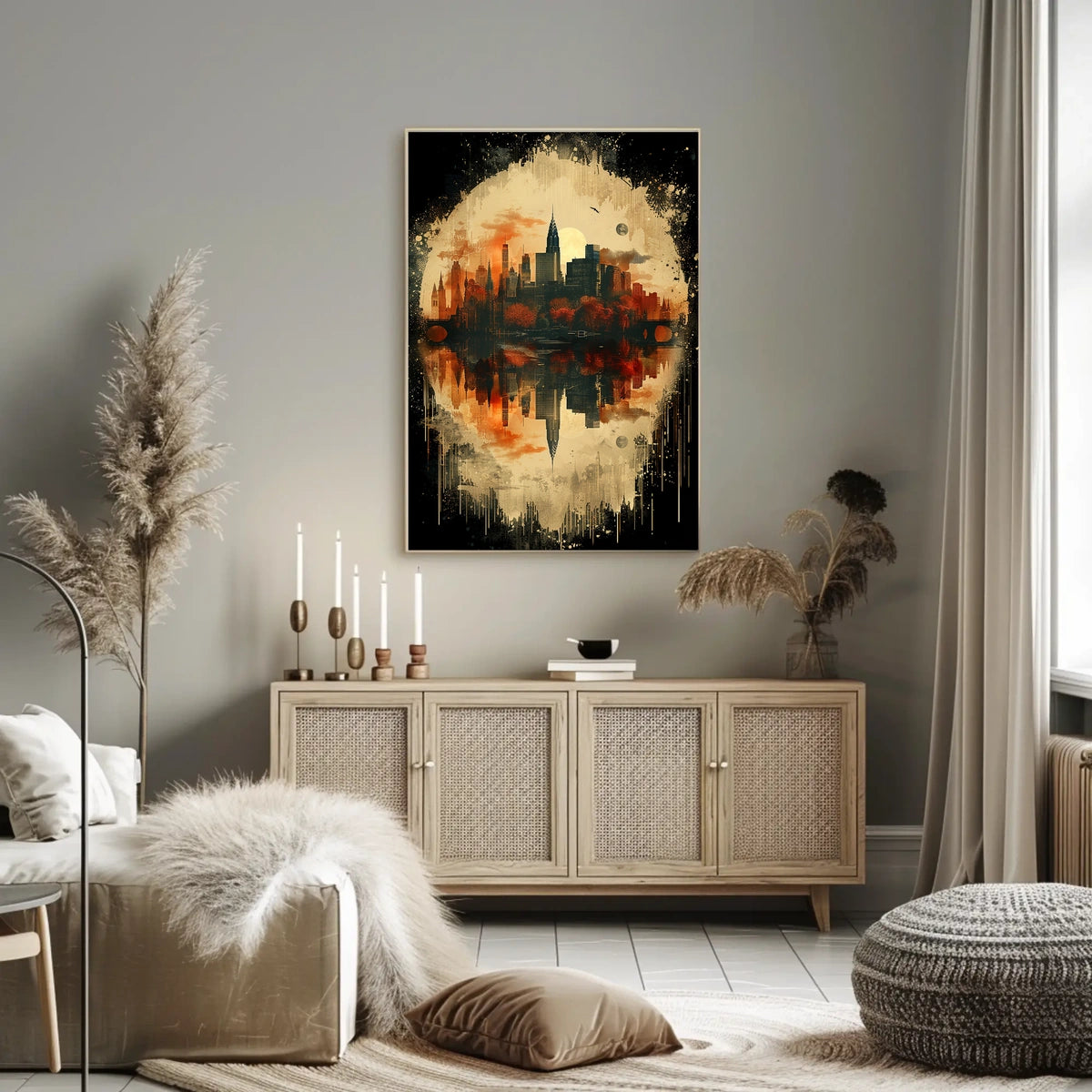 Reflections Of A Cityscape Poster