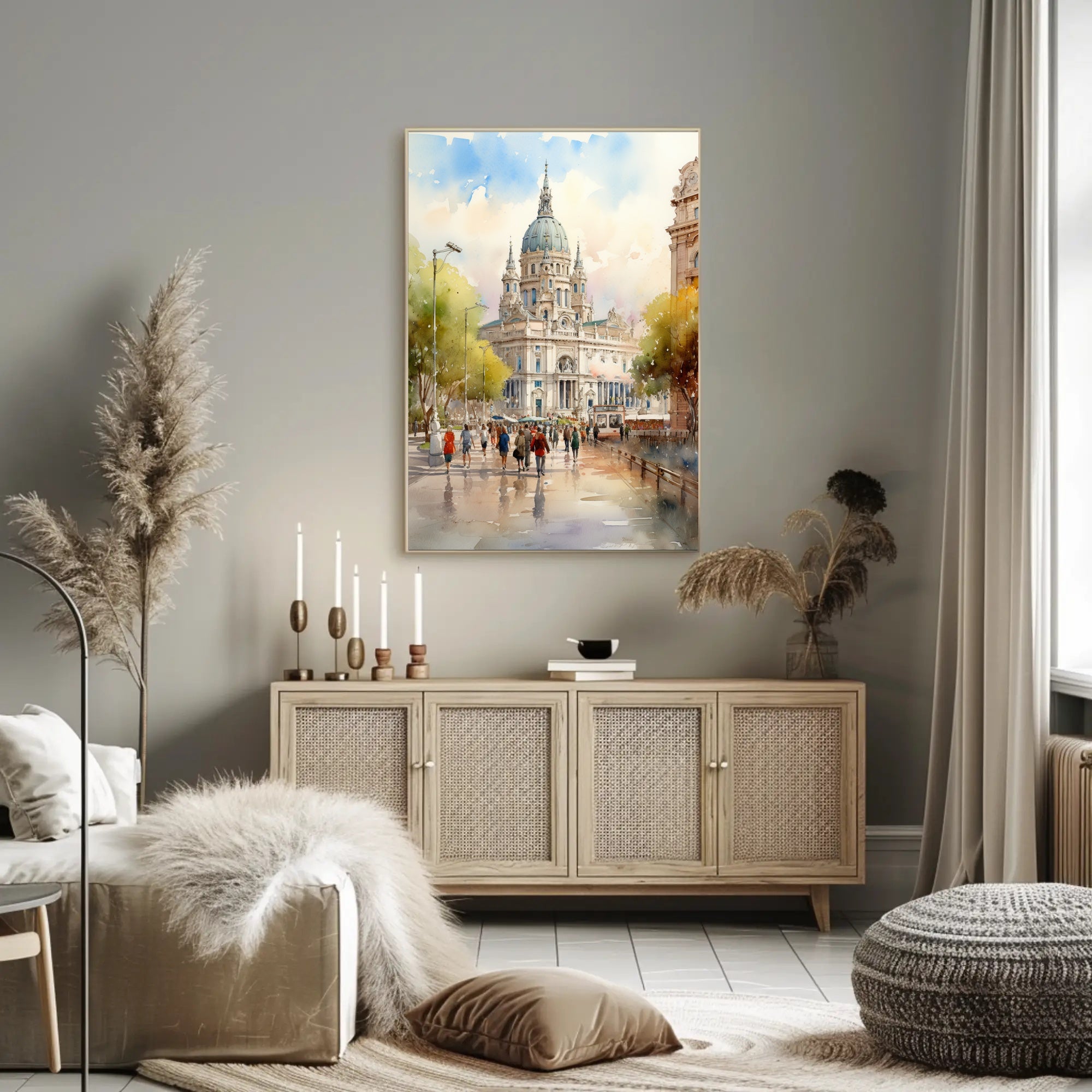 St. StephenS Basilica In Watercolor Poster