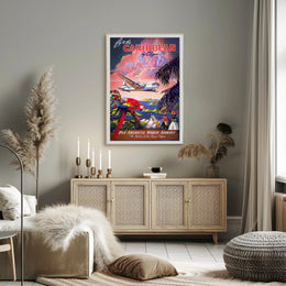 Caribbean Adventure Pan American Travel Poster PosterGoat