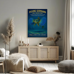Flying Gurnard Salt Water Fish Poster