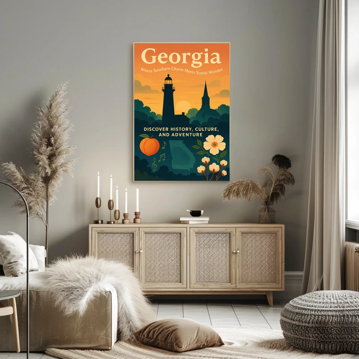 Georgia Where Southern Charm Meets Poster