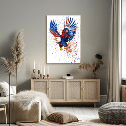 powerful bald eagle flying Poster
