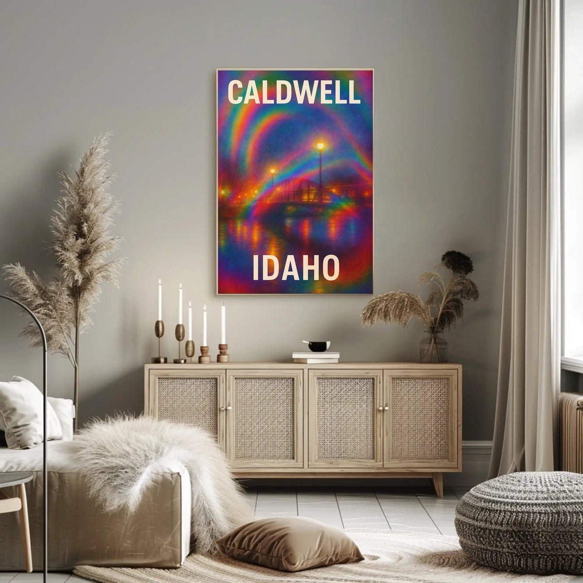 Caldwell Idaho Wanderlust Travel Impressionism Poster